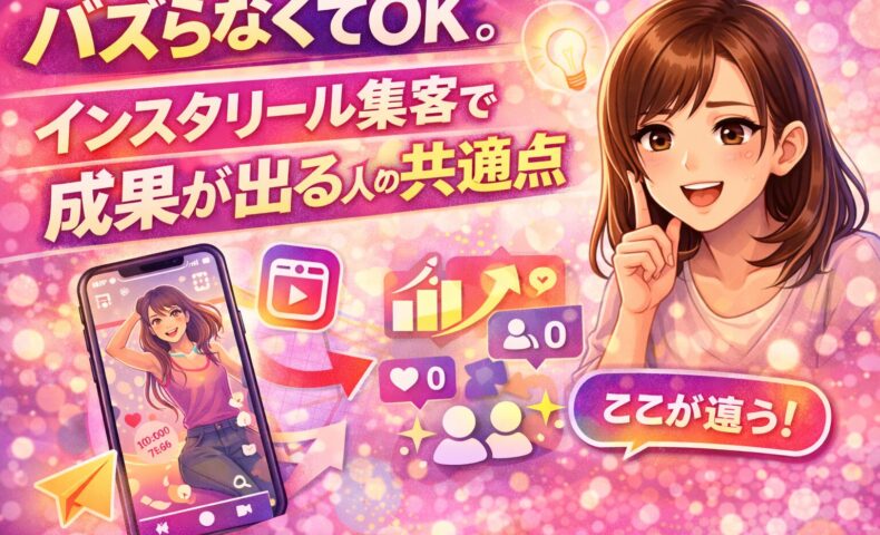 バズらなくても成果が出るインスタリール集客の考え方を解説するイメージ画像