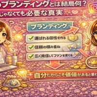 個人のブランディングとは何かを解説し、有名人でなくても必要な理由を図解したイラスト